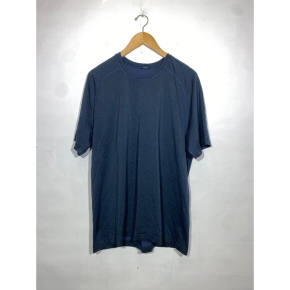 Lululemon Men's Navy Blue Short Sleeve Metal Vent Tech Performance Shirt Size XL - Picture 1 of 4